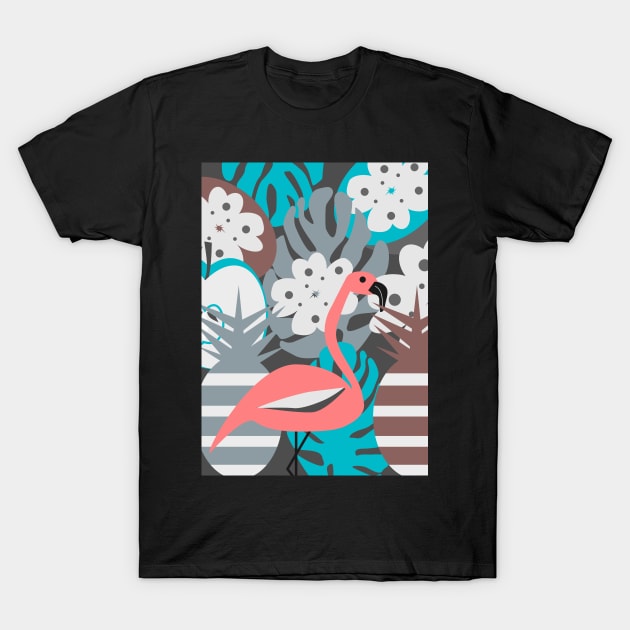 Flamingo, pineapples, flowers T-Shirt by cocodes
